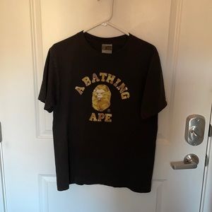 BAPE black graphic tee